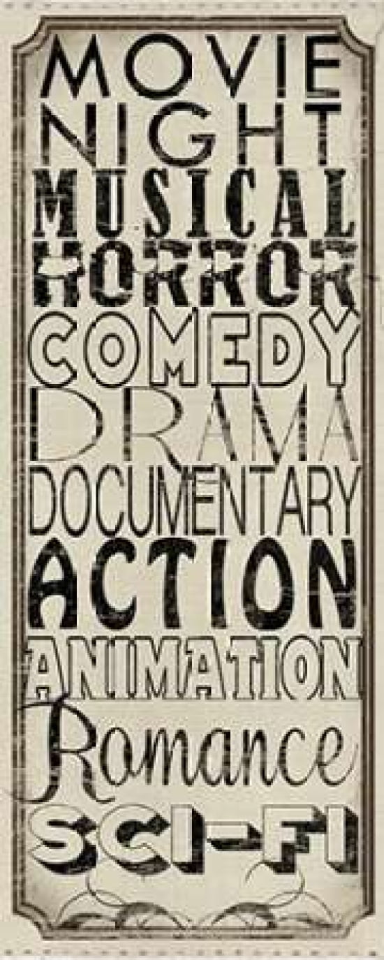 Movie Night Canvas Art - Lisa Wolk (24 x 48)