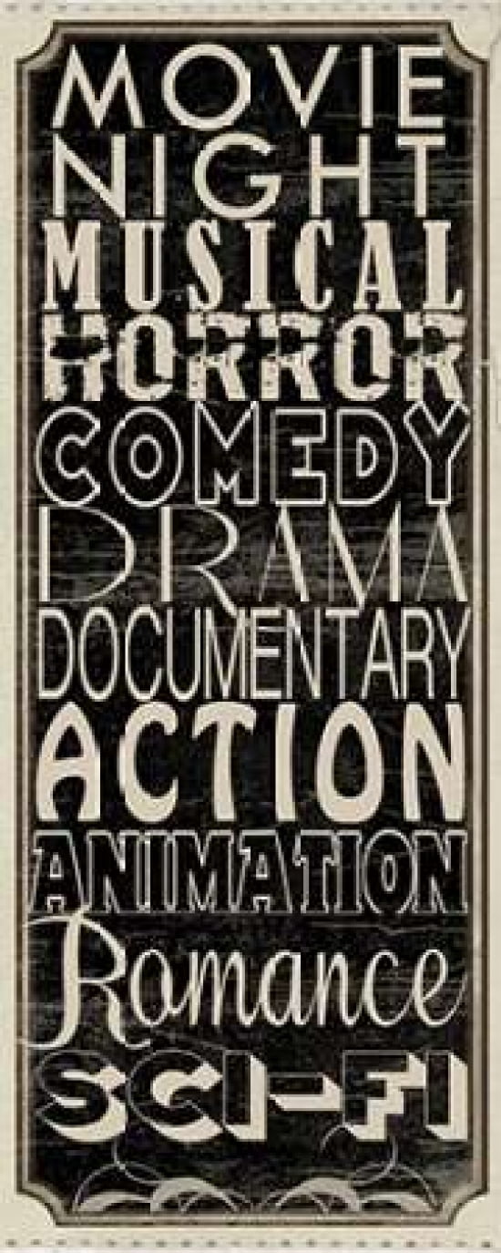 Movie Night II Canvas Art - Lisa Wolk (10 x 20)
