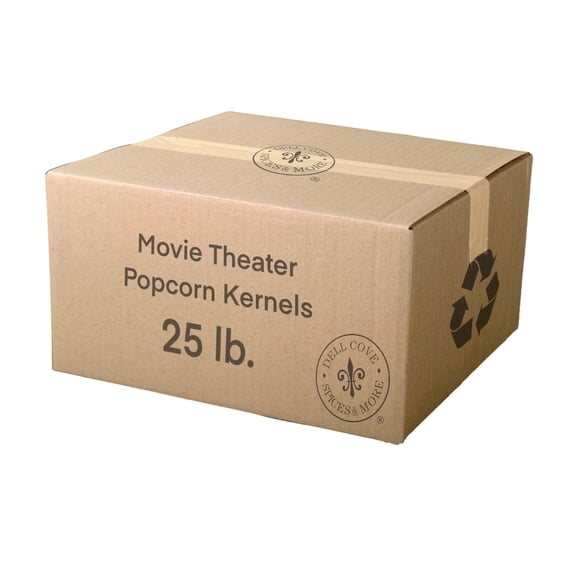 Movie Night Popcorn Kernels - Gourmet Movie Night Popcorn Kernels for Popcorn Machine and Popcorn Snacks - Dell Cove Spices, 25 lb
