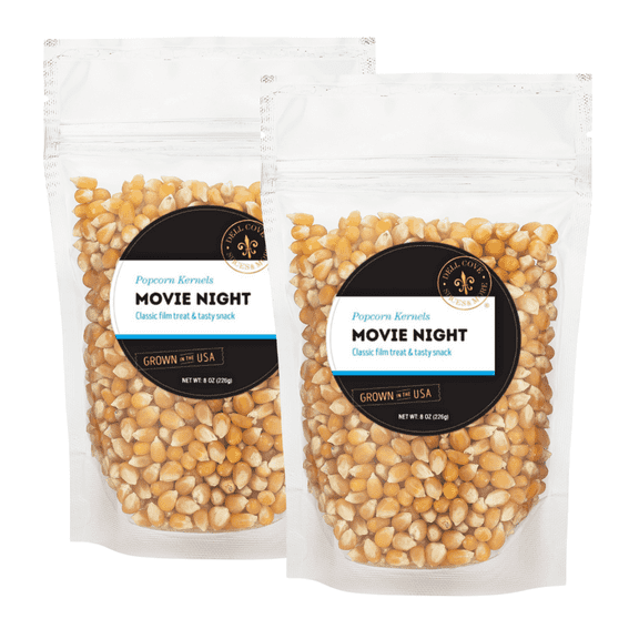 Movie Night Popcorn Kernels - Gourmet Movie Night Popcorn Kernels for Popcorn Machine and Popcorn Snacks - Dell Cove Spices, One Pound