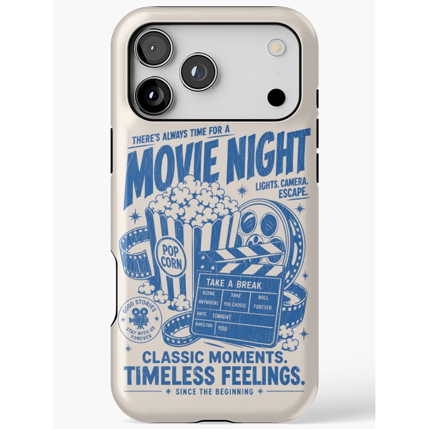 Movie Night Popcorn and Film Reel Tough Case for Apple iPhone ...