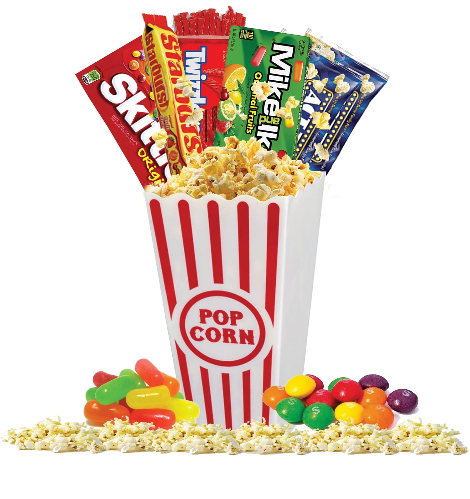 Movie Night Popcorn and OIF8 Candy Gift Basket Plus 1 Movie Night