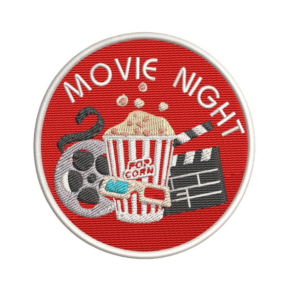 Movie Night! Scouts Guide Badge Crest Iron On Embroidered Applique Patch