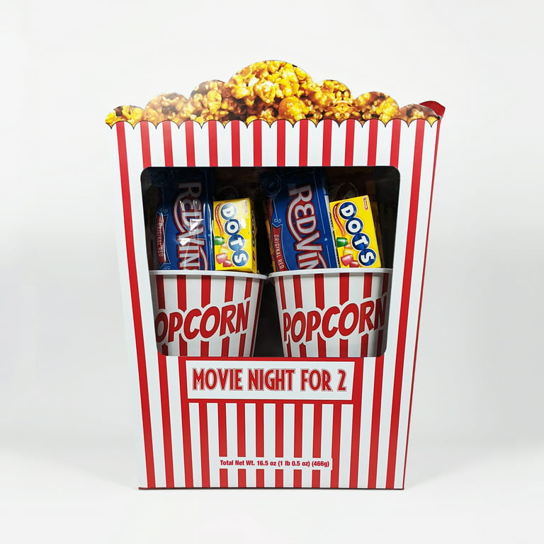 The Best Movie Night Care Package - Gift Basket Includes 2 Popcorn Cups, 2  Microwave Popcorn Bags, 5 Bags of Candy and 2 Suckers