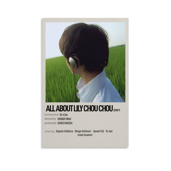 Movie Poster All About Lily Chou Chou Poster (10) Posters Art Print Wall Photo Paint Poster Hanging Picture Family Bedroom Decor Gift 12x18inch(30x45cm)