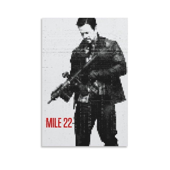 Movie Poster Mile 22 Poster 1 Canvas Poster Wall Art Bedroom Decor Office Room Kitchen Decor Gift
