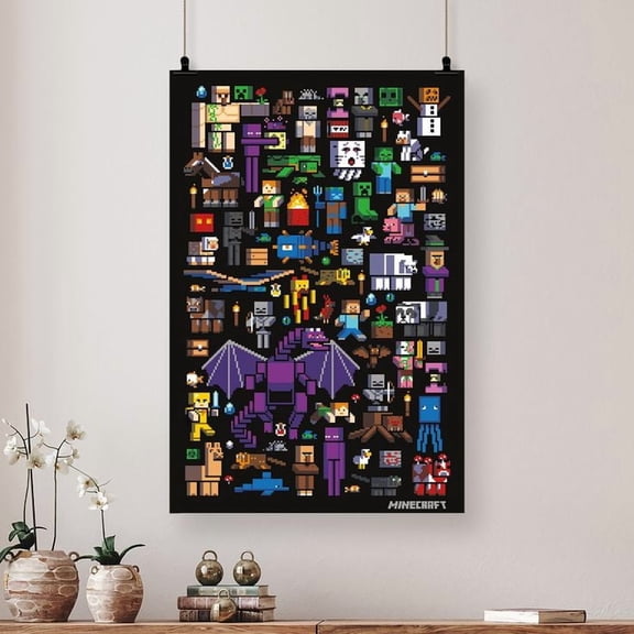 Movie Poster Minecraft - Mobbery Wall Poster Size 24''x36'' - Kiloa