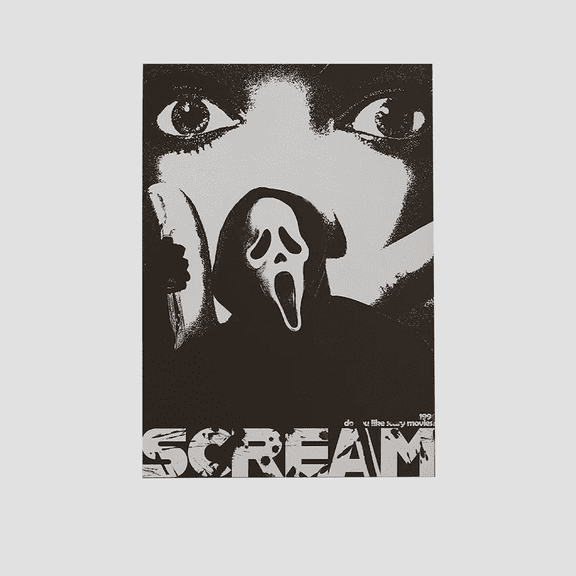Movie Poster - Scream 1996 Horror Film- Retro Style - Size 24x36 - Postora