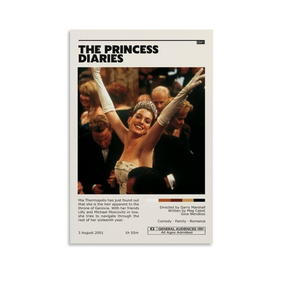 Movie Poster The Princess Diaries Poster Decorative Painting Canvas Wall Art Living Room Posters Bedroom Painting