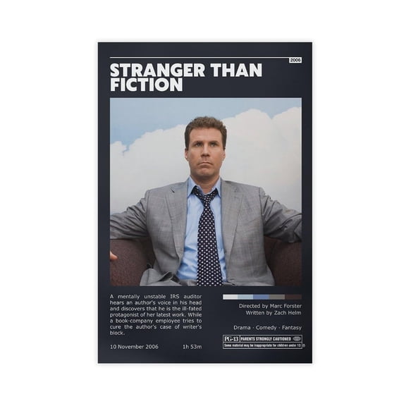 Movie Posters Stranger Than Fiction Living Room Bedroom Study Decoration4 Canvas Poster
