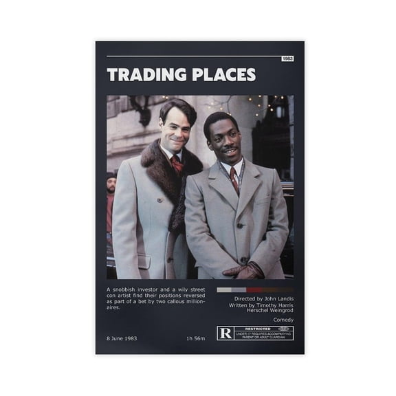 Movie Posters Trading Places Living Room Bedroom Study Decoration6 Canvas Poster