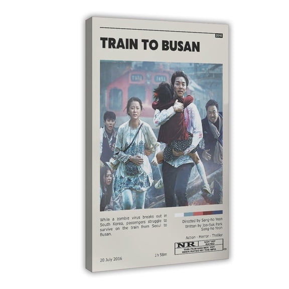 Movie Posters Train To Busan Living Room Bedroom Study Decoration0 Canvas Poster