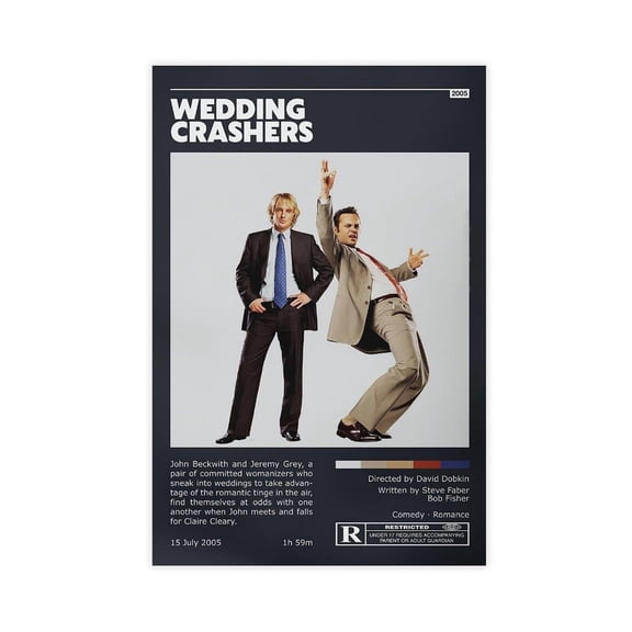 Movie Posters Wedding Crashers Living Room Bedroom Study Decoration4 Canvas Poster