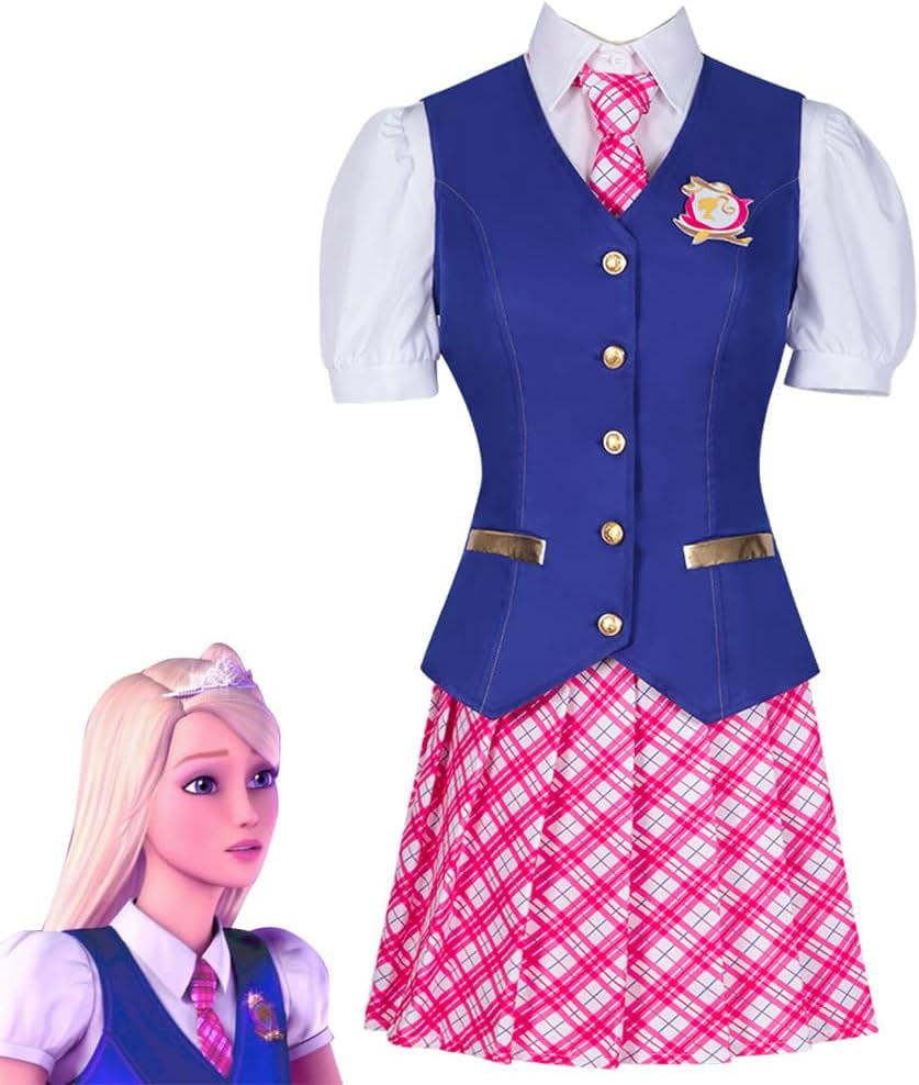Movie Princess Charm School Delancey Wen  Woman Top Skirt Suit JK Uniform Halloween Costume