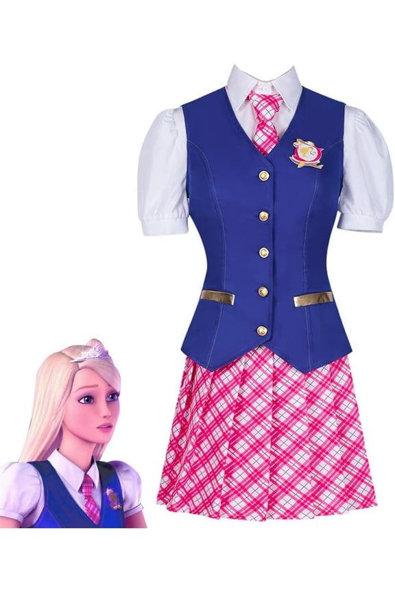 Movie Princess Charm School Delancey Wen Woman Top Skirt Suit JK Uniform Halloween Costume