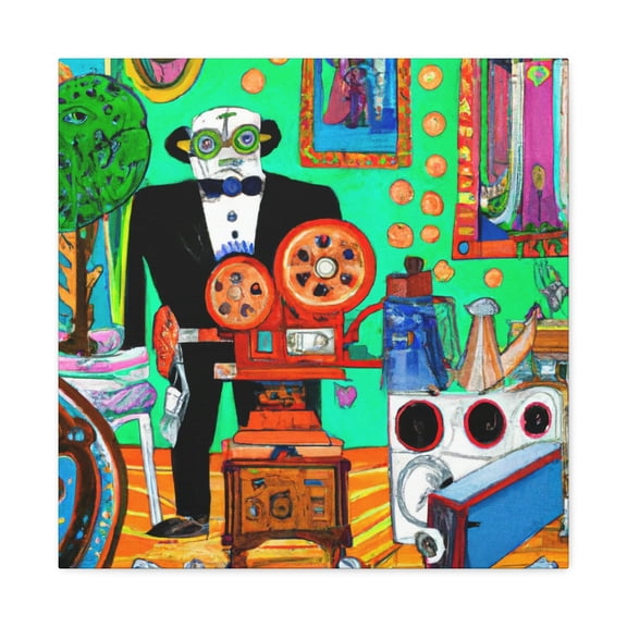 Movie Projector Globe - Canvas
