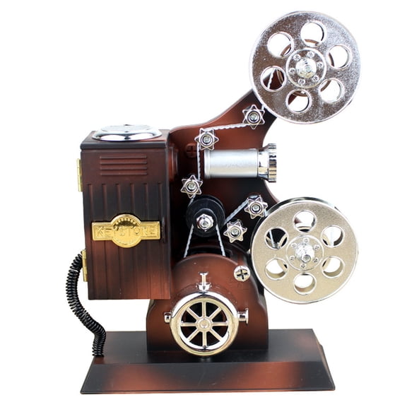 Movie Projector Music Box,Mechanism Wind Up Musical Box Movie Theater Theme Party Decorations Wedding Birthday Gift