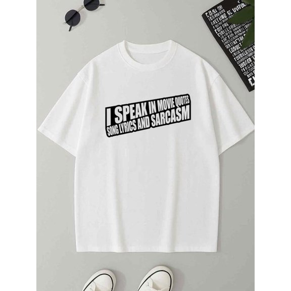 Movie Quotes Tee for men 180G 100% Cotton white Fashion Unisex Shirt Cotton tshirts Classic Unisex Shirt Printed tshirts Trendy Unisex Shirt Short Sleeve tshirts Funny Unisex Shirt Crewneck tshirts