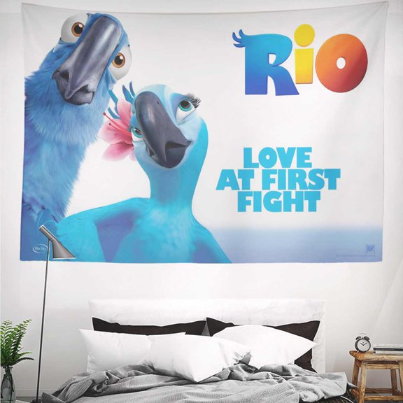 Movie Rio Tapestry Gift Wall Hanging Backdrop for Room Bedroom Girls Fans Background Banner Party Birthday Supplies Decor