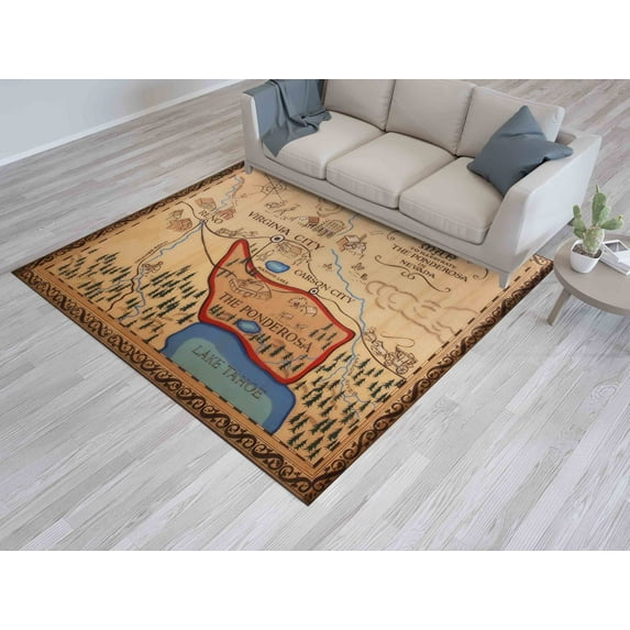 Movie Rugs, Modern Rugs, Best Movie Map Rugs, Map Rug, Small Rug, 3D Printeds Rug, Living Room Rug, Kitchen Rugs, Salon Rug, Soft Rug, 3.3'x6.5' - 100x200 cm