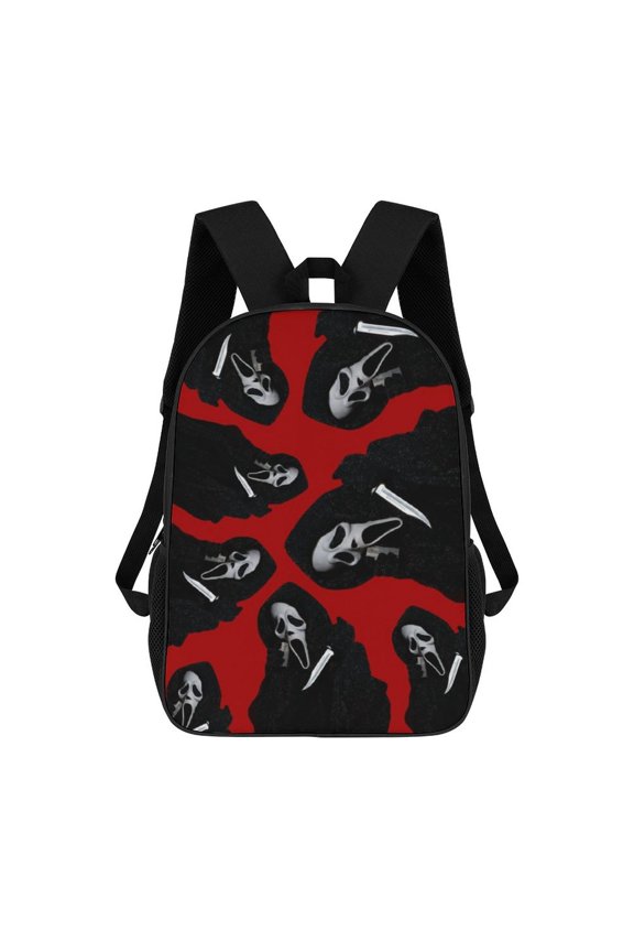Movie Scream Backpack 17 Inch Large Capacity Casual School Bag Lightweight Daypack Laptop Bag Travel Hiking Camping
