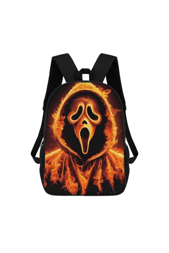 Movie Scream Backpack 17 Inch Large Capacity Casual School Bag Lightweight Daypack Laptop Bag Travel Hiking Camping