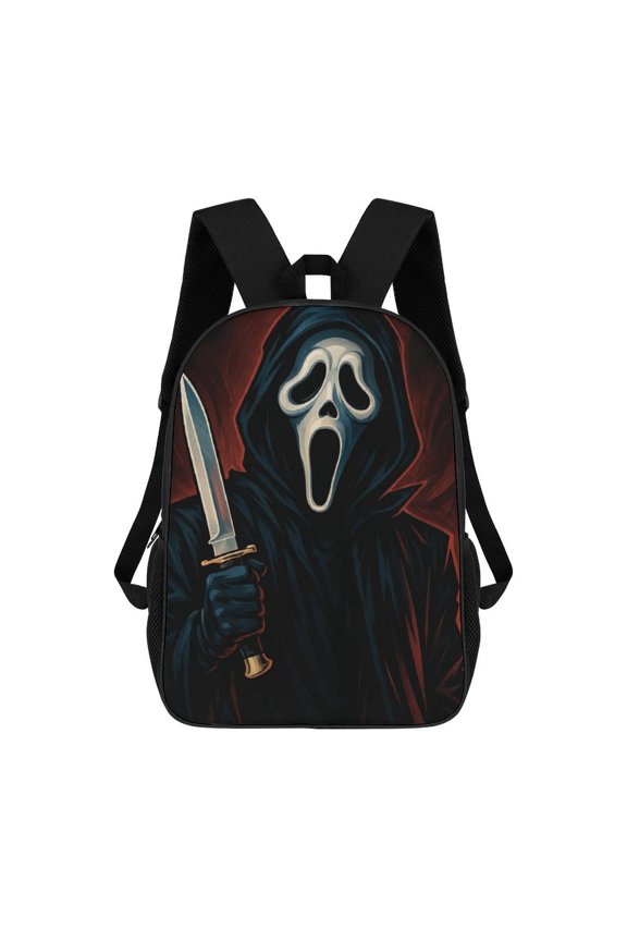 Movie Scream Backpack 17 Inch Large Capacity Casual School Bag Lightweight Daypack Laptop Bag Travel Hiking Camping