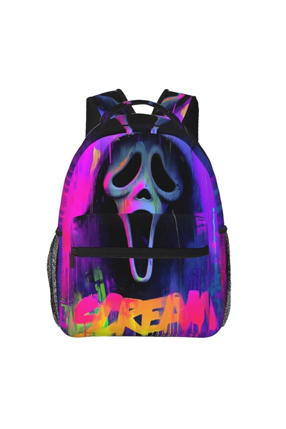 Movie Scream Backpack Lightweight Bookbag Casual Daypack For Women Men Travel Laptop Bag Multifunctional Bag
