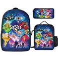 thumbnail image 1 of Movie Sing 2 3Pcs Bookbag Sets Backpack with Lunch Bag And Pencil Case for Work Office Travel, 1 of 8