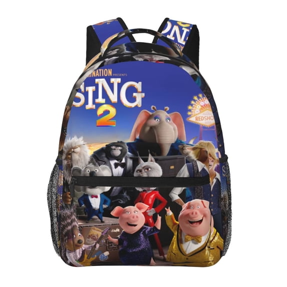 Movie Sing 2 Backpacks Lightweight Bookbags Casual Daypack For Travel Work Hiking