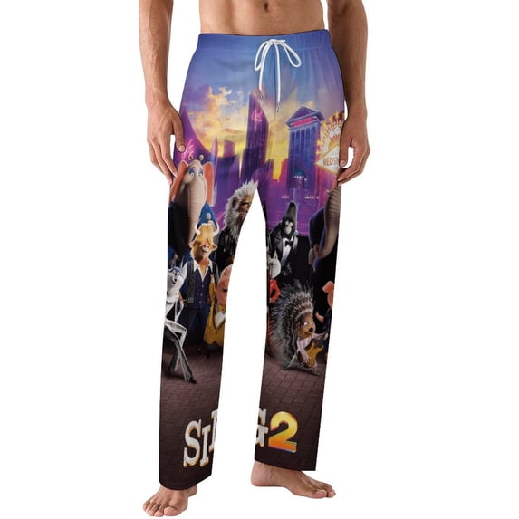 Movie Sing 2 Mens PJ Pajama Pants Bottoms Lounge Pants Sleepwear PJs with Pockets