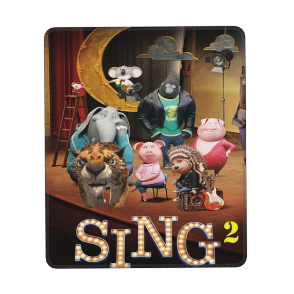 Movie Sing 2 Mouse Pad, Non-Slip Rubber Base Desktop Protection Mat Mouse Pads for Desk, Computers, Laptop, Office 7 x 8.6 in