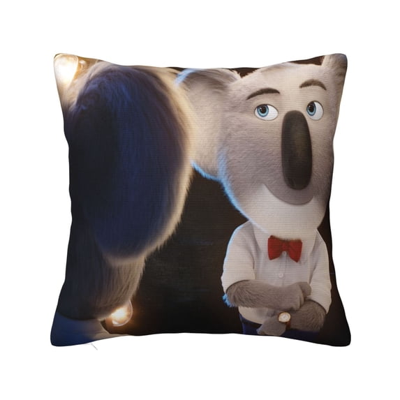 Movie Sing 2 Throw Pillow Cover Decoration Pillow Case Cushion Home Decor for Home Sofa Couch 16"x16"
