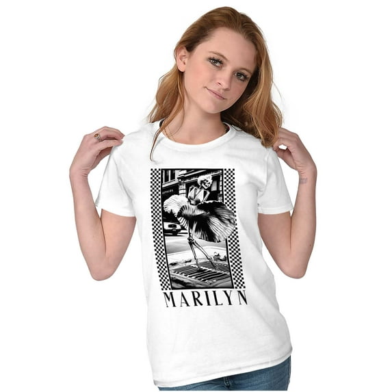 Movie Star Marilyn Monroe Skeleton Womens Slim Fit Graphic Tee Brisco Brands S