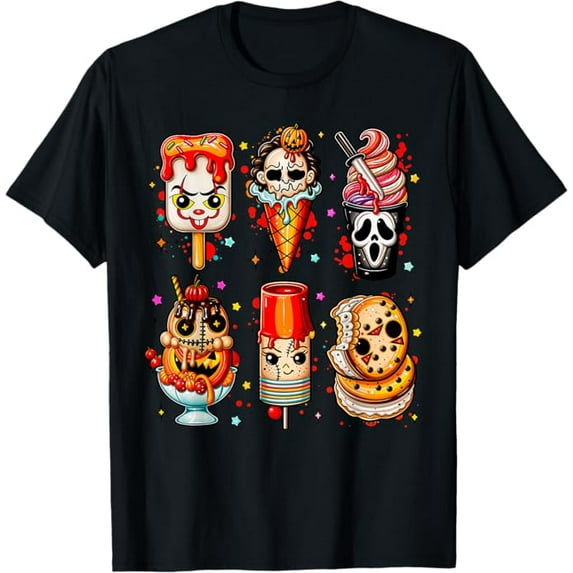 Movie Summer Popsicle Halloween Ice Cream Summerween T-Shirt
