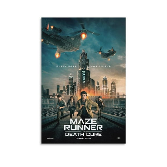 Movie The Maze Runner Poster Canvas Poster Wall Art Picture Prints Hanging Photo Gift Decor Home Posters Artworks 12x18inch(30x45cm)