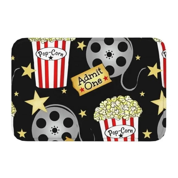 Movie Theater Admit One Ticket Cinema Pillow Red Doormat Entrance Bathroom Kitchen Floor Door Mats Camera Rug Carpet Footpad