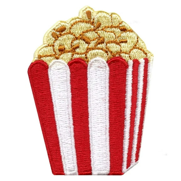 Movie Theater Popcorn Embroidered Iron On Patch