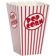 Classic Striped Popcorn Boxes, Red & White, 6.25 x 4in, 10ct