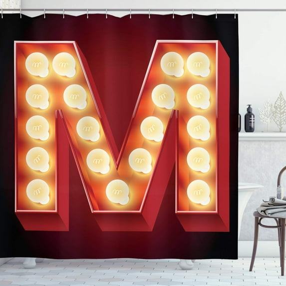 Movie Theater Shower Curtain Objects of The Film Industry Motion Picture Cinematography Concept Bathroom Curtains Sets