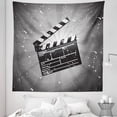 thumbnail image 1 of Movie Theater Tapestry, Clapper Board on Retro Backdrop Grunge Effect Director Cut Scene, Fabric Wall Hanging Decor for Bedroom Living Room Dorm, 5 Sizes, White Black and Grey, by Ambesonne, 1 of 1