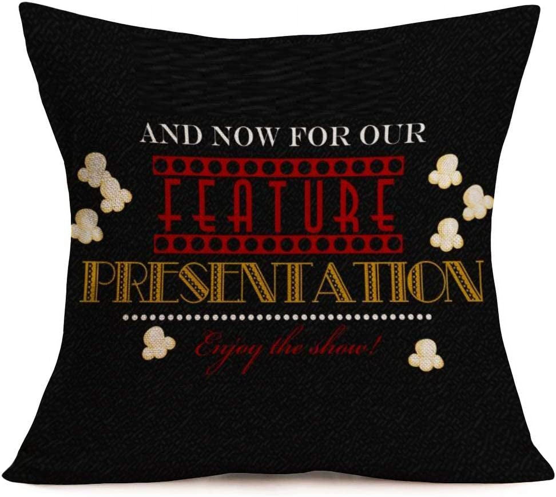 Movie Theater Throw Pillow Covers Vintage Cinema Design Cushion Cover