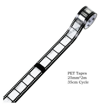 Movie Theme Scrapbook Paper PET Tape DIY Scrapbooking Collage Stationery Decorative Notepad Material Tape
