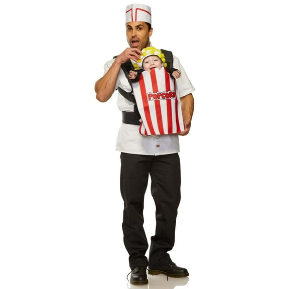 Movie Usher & Popcorn Adult & Infant Carrier Costume | One Size