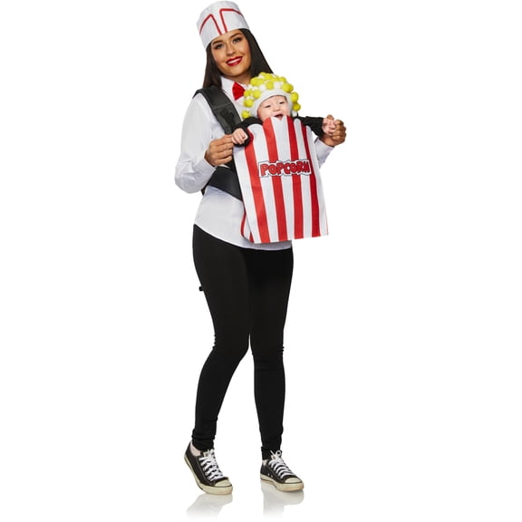 Movie Usher & Popcorn Adult & Infant Carrier Costume | One Size
