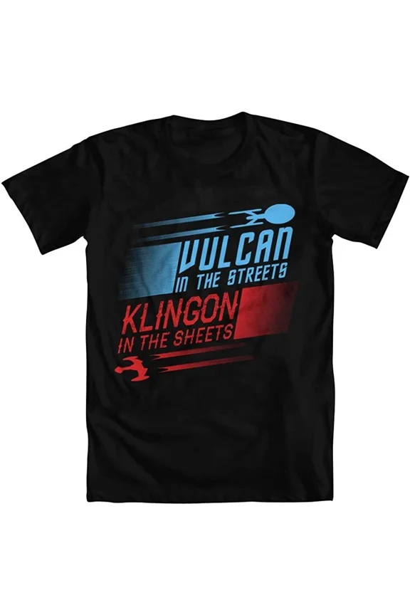 Movie Vulcan In Streets Klingon In Sheets Funny T-Shirt, for Men & Women, up to Size 5XL