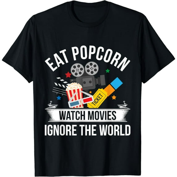 Movies Night Cinema Snack Popcorn T-Shirt