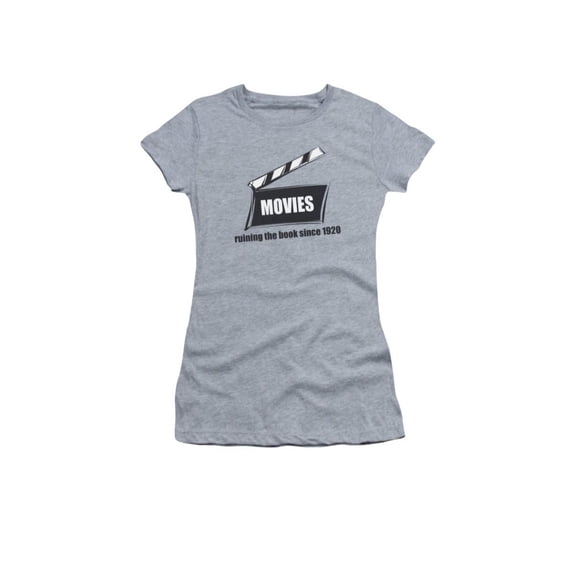 Movies: Ruining The Book Since 1920 Humorous Funny Saying Juniors Sheer T-Shirt
