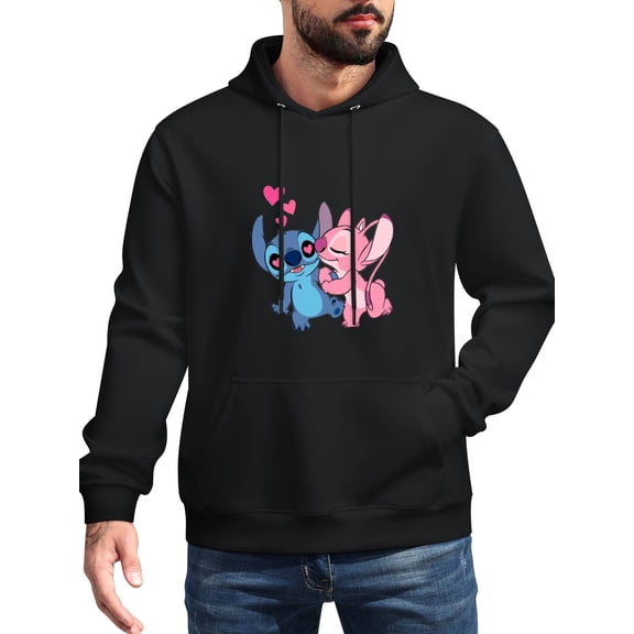 Movies Stitch Hoodie,Unisex Adult Hooded Sweater, Soft Pullover, Sports With Big Pockets Sportswear