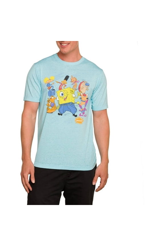 Men's Nick Rewind Block Party Short Sleeve Burnout Crew Tee